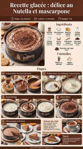 Recette Glacée : délice au Nutella et mascarpone