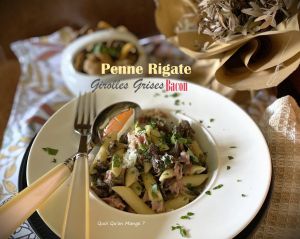 Recette Penne crémeux aux girolles grises et au bacon – une recette facile et réconfortante