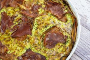 Recette Quiche à la patate douce, feta et jambon cru