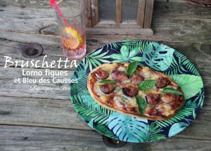 Recette Bruschetta lomo, figues et bleu des Causses
