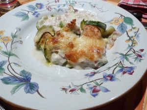 Recette Gratin de courgettes thon