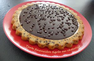 Recette Tarte financière tigrée au chocolat *