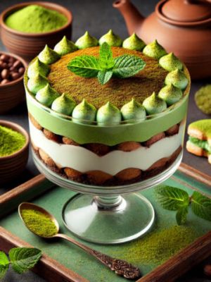 Recette Tiramisu revisité au matcha et cacao : fusion gourmande italienne