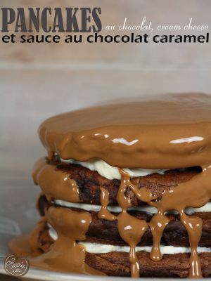Recette Pancakes au chocolat et sauce au chocolat caramel