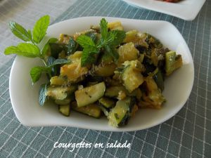 Recette Courgettes en salade