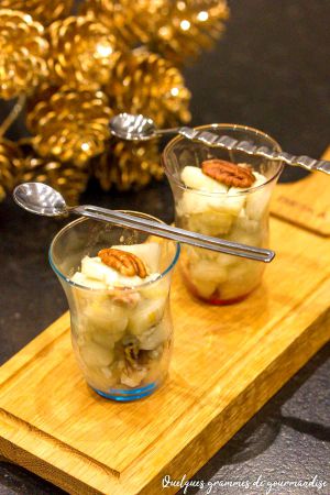 Recette Verrines poire roquefort