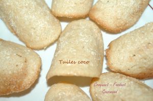 Recette Tuiles coco *