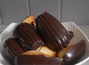 Recette Madeleines vegan fleur d’oranger coque chocolat