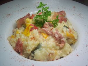 Recette Risotto aux légumes et jambon d’Aoste