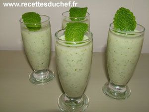 Recette Verrine de concombre au yaourt