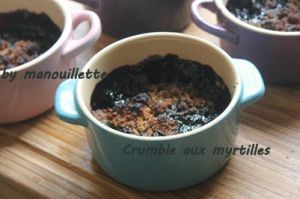 Recette Crumble aux myrtilles
