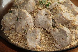 Recette Filets mignons de porc, quinoa et boulghour aux herbes