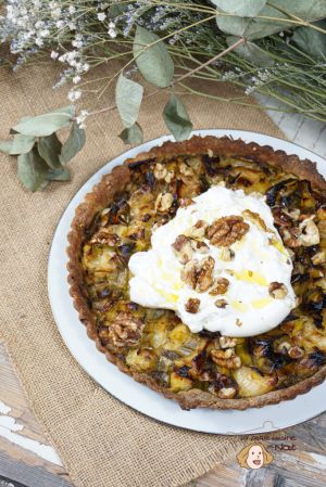 Recette Tarte aux poireaux et au pesto