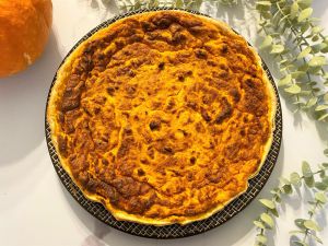 Recette Quiche soufflée au potimarron, lardons et oignons