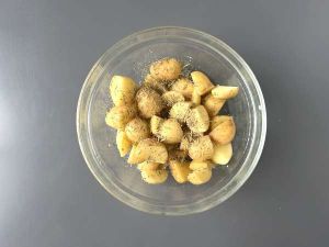 Recette Caprice des dieux pané et pommes de terre grenaille au airfryer