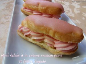 Recette Éclairs a la crème de mascarpone et tagada