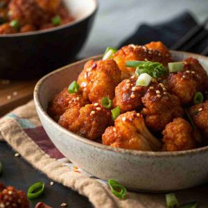 Recette Spicy Honey Cauliflower Bites – Baked Buffalo Wings Alternative