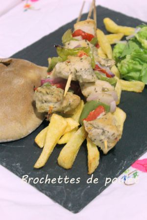 Recette Brochettes de poulet