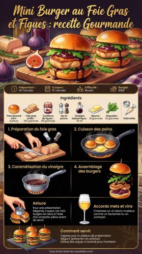 Recette Mini Burger au Foie Gras et Figues : recette Gourmande