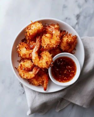 Recette Crevettes en robe de coco au Airfryer