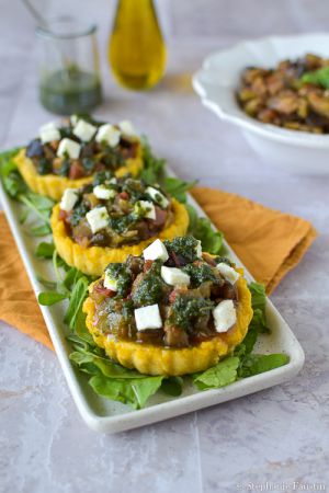 Recette Tartelettes de polenta à la ratatouille