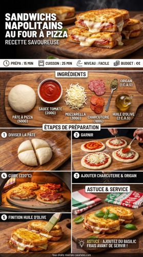 Recette Sandwichs Napolitains au Four à Pizza : recette Savoureuse