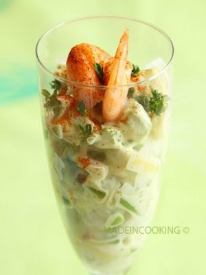 Recette Avocat aux crevettes et sauce mayonnaise