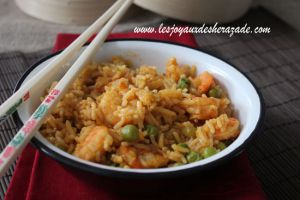 Recette Riz aux crevettes et petits pois