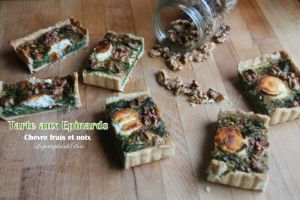 Recette Tarte aux épinards, chèvre frais et noix