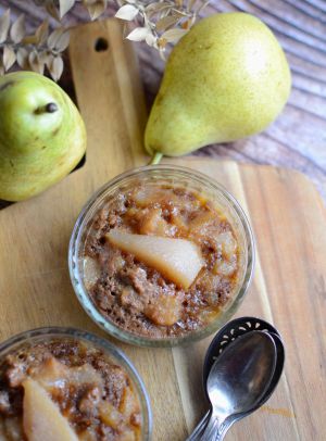 Recette Verrines poires spéculoos au four