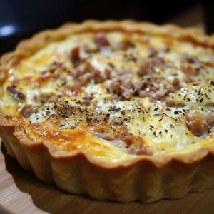 Recette Quiche Viande Hachée au Gruyère Délicieuse