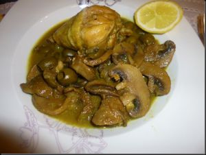 Recette Tajine Au poulet/Olive/Champignon