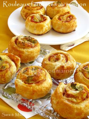 Recette Rouleaux feuilletés au jambon