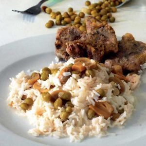 Recette Risotto petits pois champignons