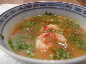 Recette Soupe glacée de langoustines au citron vert et au gingembre : El Pollo découvre la mer