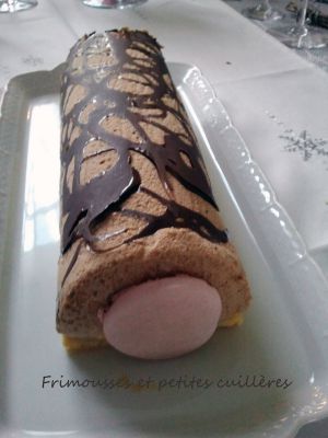 Recette Bûche pralinoise et poires