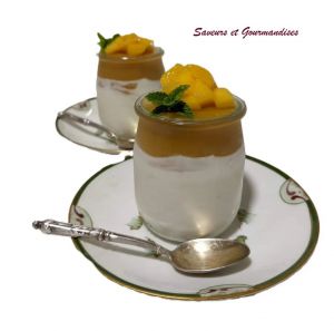 Recette Crème mascarpone et gelée de mangue, petits dés fondants