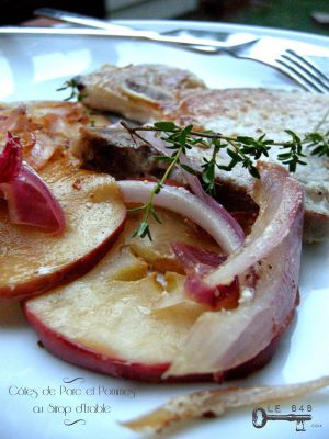 Recette Côtes de Porc et Pommes au Sirop d'Erable