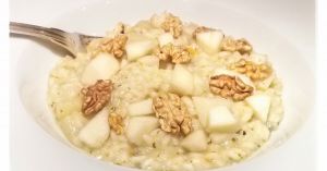 Recette Risotto au gorgonzola, poire et noix