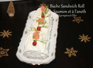 Recette Buche sandwich roll au saumon et à l'aneth