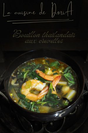 Recette Bouillon Thaïlandais aux crevettes