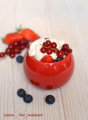 Recette Coupe de Fruits et Chantilly au Mascarpone