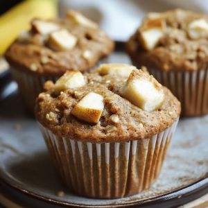 Recette Délicieuse Recette de Muffins Pomme-Banane à la Farine d’Épeautre: Un Boost d’Énergie Naturel et Gourmand !