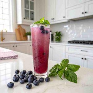 Recette Basil-Blueberry Limeade