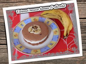 Recette Entremet mousse banane & chocolat