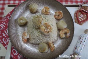 Recette Risotto aux noix de Saint-Jacques et crevettes