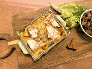 Recette Clafoutis de camembert aux chanterelles