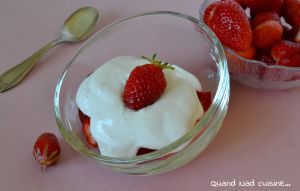 Recette Coupe de fraises à la mousse de mascarpone