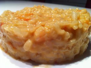 Recette Risotto crevettes et lait de coco