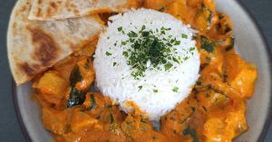 Recette Curry de courgettes au "chorizo" et lait de coco